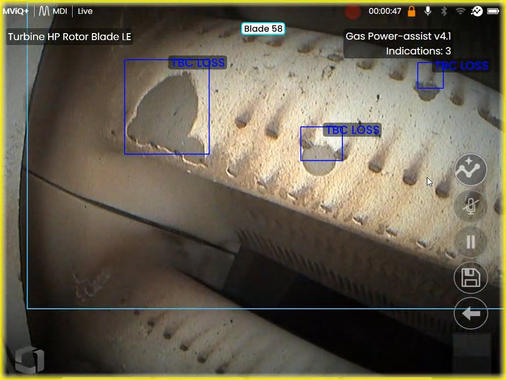 韋林智能工業內窺鏡在顯示屏上實時顯示缺陷位置、缺陷種類和置信度等智能識別結果 韋林智能工業內窺鏡在顯示屏上實時顯示缺陷位置、缺陷種類和置信度等智能識別結果